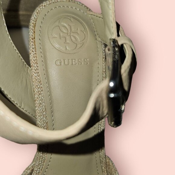 Guess Women Brown Wedge HEELS 7.5 M 5" - Picture 10 of 13
